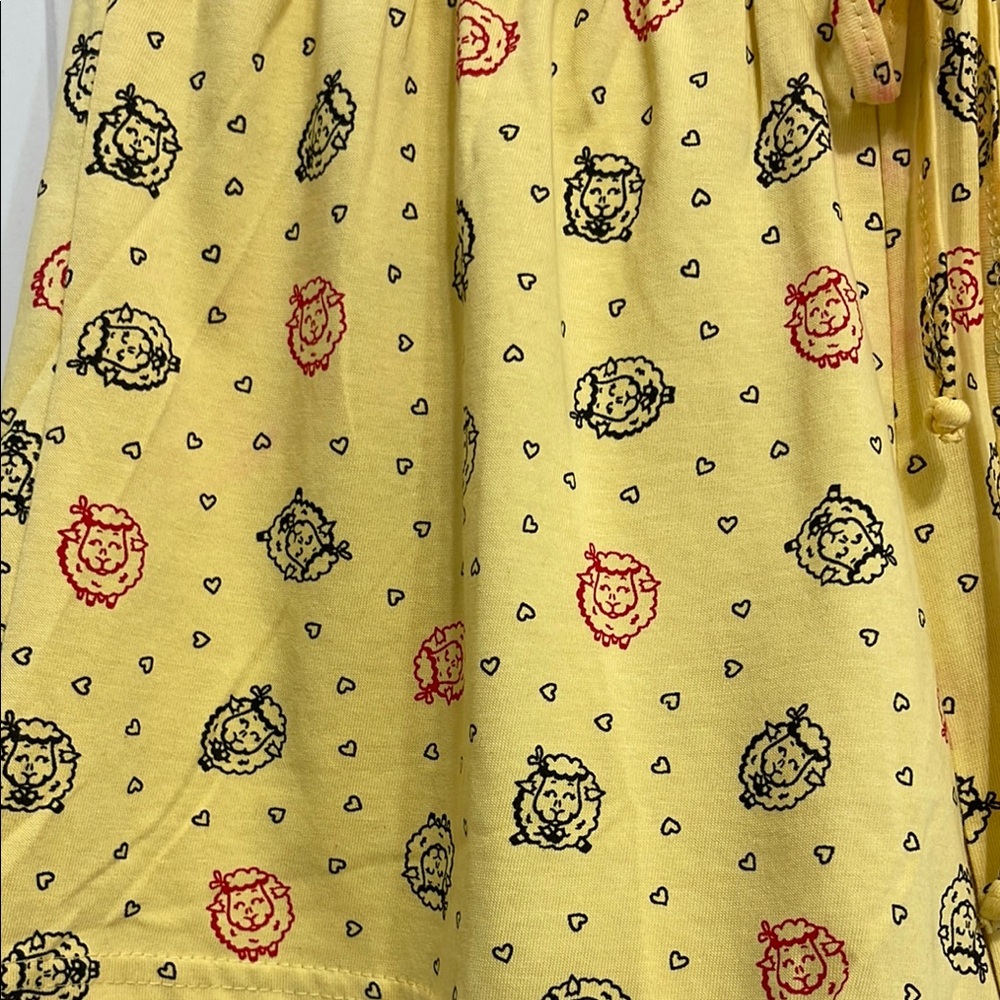 Sheep Pattern Pajama Shorts - Picture 3 of 7